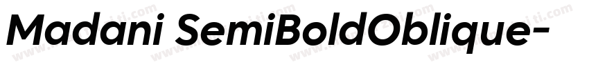 Madani SemiBoldOblique字体转换